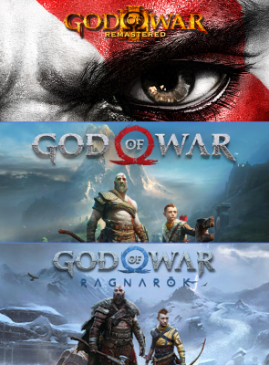 Набор Игра Sony PlayStation 4 God of War Русская Озвучка Новый  + God of War III Remastered + God of War: Ragnarok - Retromagaz