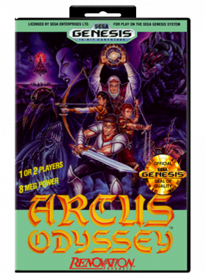 Игра Sega Mega Drive Arcus Odyssey USA Английская Версия Без Мануала Б/У