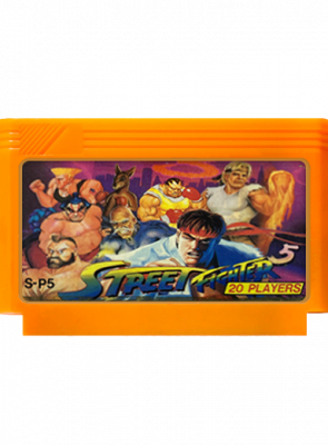 Игра RMC Famicom Dendy Street Fighter II (5) 20 Players 90х Английская Версия Только Картридж Б/У