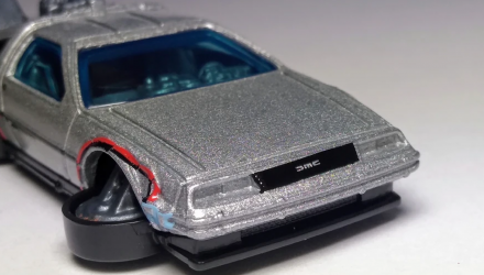 Машинка Базова Hot Wheels DeLorean DMC-12 Back to the Future Time Machine - Hover Mode Screen Time 1:64 FYC50 Silver - Retromagaz, image 5