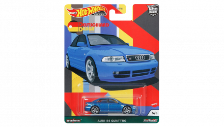 Машинка Premium Hot Wheels Audi S4 quattro Deutschland Design 1:64 GRJ69 Blue - Retromagaz, image 1