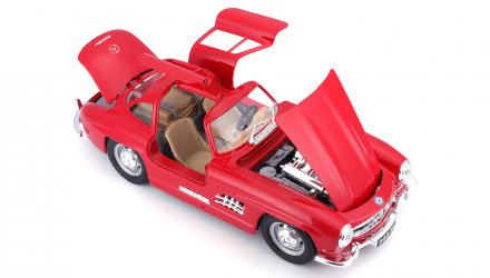 Машинка Bburago 1954 Mercedes-Benz 300 SL 1:24 Red - Retromagaz, image 4