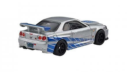 Машинка Premium Hot Wheels Nissan Skyline GT-R (BNR34) Fast & Furious 1:64 HCP28 Silver - Retromagaz, image 5