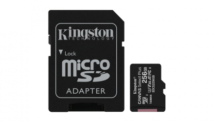 Карта Памяти Kingston Canvas Select Plus UHS-I U3 V30 A1 + SD Adapter 256GB - Retromagaz, image 1