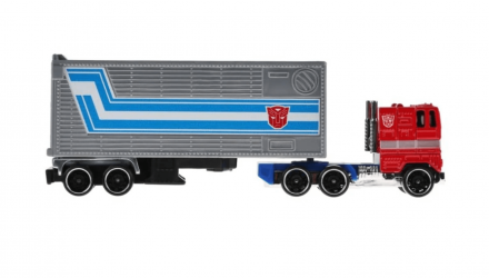 Машинка Базовая Hot Wheels Freightliner Optimus Prime T7 Transformers и Транспортер Track Fleet 1:64 HXH02/JFF66 Red 2шт - Retromagaz, image 3