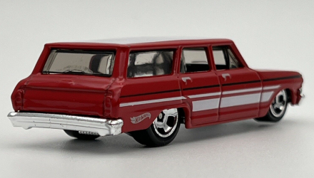 Машинка Базовая Hot Wheels '64 Chevy Nova Wagon Wagons 1:64 HKH70 Red - Retromagaz, image 3