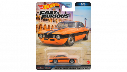 Машинка Premium Hot Wheels Alfa Romeo Giulia Sprint GTA Fast & Furious 1:64 HNW46/HKD29 Orange - Retromagaz, image 1