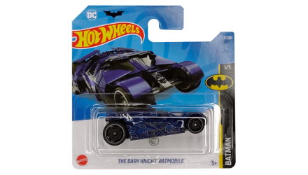 Машинка Базовая Hot Wheels DC Batman The Dark Knight Batmobile Treasure Hunts Batman 1:64 HCX94 Dark Blue - Retromagaz, image 1