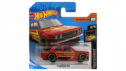 Машинка Базова Hot Wheels '71 Datsun 510 MOMO Nightburnerz 1:64 FYD14 Red - Retromagaz, image 1