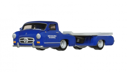 Машинка Premium Hot Wheels Mercedes-Benz 300 SL та Транспортер '55 Blaues Wunder Team Transport 1:64 HRV48 Silver 2шт - Retromagaz, image 2