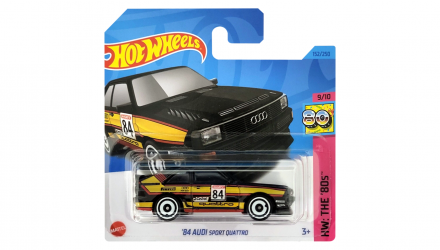 Машинка Базовая Hot Wheels '84 Audi Sport Quattro The `80S 1:64 HKG88 Black - Retromagaz, image 1