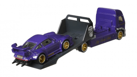 Машинка Premium Hot Wheels RWB Porsche 930 та Транспортер Aero Lift Team Transport 1:64 GJT37 Purple 2шт - Retromagaz, image 6