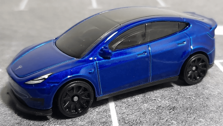 Машинка Базовая Hot Wheels Tesla Model Y Green Speed 1:64 HTB80 Dark Blue - Retromagaz, image 1