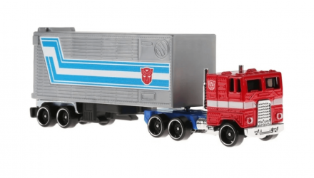 Машинка Базовая Hot Wheels Freightliner Optimus Prime T7 Transformers и Транспортер Track Fleet 1:64 HXH02/JFF66 Red 2шт - Retromagaz, image 4