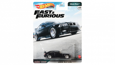 Машинка Premium Hot Wheels BMW M3 E36 Fast & Furious 1:64 GPK53 Black - Retromagaz, image 1