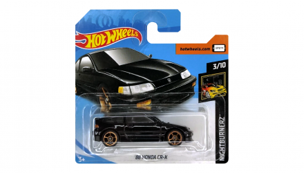 Машинка Базова Hot Wheels '88 Honda CR-X Nightburnerz 1:64 FYF80 Black - Retromagaz, image 1