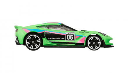 Тематическая Машинка Hot Wheels Corvette C7 Z06 Neon Speeders 1:64 HLH72/HRW81 Green - Retromagaz, image 3