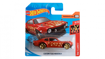 Машинка Базова Hot Wheels Custom Ford Maverick Flames 1:64 GHF52 Red - Retromagaz, image 1