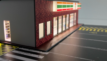 Диорама G-Fans Supermarket 7-Eleven Супермаркет с Подсветкой 1:64 Red - Retromagaz, image 3