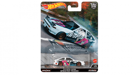 Машинка Premium Hot Wheels Toyota AE86 Sprinter Trueno Mountain Drifters 1:64 HCJ99 White - Retromagaz, image 1