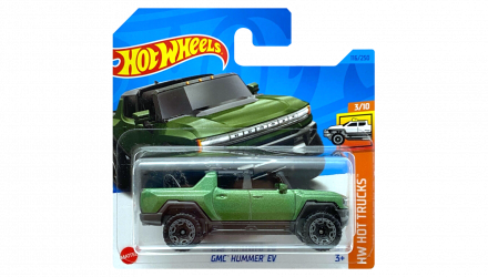 Машинка Базовая Hot Wheels GMC Hummer EV Hot Trucks 1:64 HKK58 Green - Retromagaz, image 1