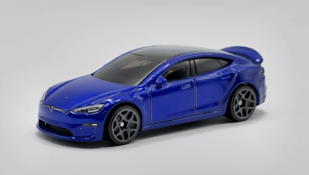 Машинка Базова Hot Wheels Tesla Model S Plaid Quarter Mile Heroes 1:64 HRY91 Blue - Retromagaz, image 1