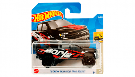 Машинка Базовая Hot Wheels '19 Chevy Silverado Trail Boss LT Baja Blazers 1:64 HCT49 Black - Retromagaz, image 1