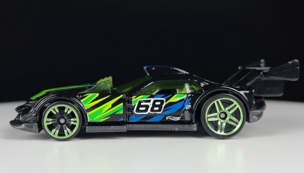 Тематическая Машинка Hot Wheels GT Hunter Neon Speeders 1:64 HLH72/HLH77 Black - Retromagaz, image 4