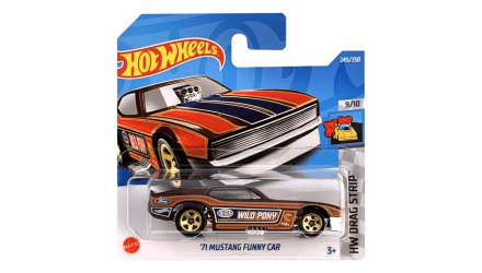 Машинка Базова Hot Wheels '71 Mustang Funny Car Treasure Hunts Drag Strip 1:64 HCX95 Dark Red - Retromagaz, image 1