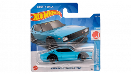 Машинка Базова Hot Wheels Nissan Skyline 2000GT-R LBWK Liberty Walk J-Imports 1:64 HCW32 Blue - Retromagaz, image 1