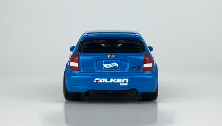 Тематическая Машинка Hot Wheels '99 Honda Civic Type R (EK9) Falken Speed Graphics 1:64 HRT09 Blue - Retromagaz, image 5