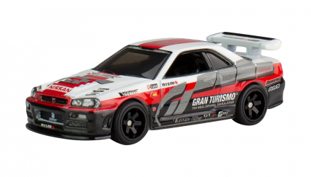 Машинка Premium Hot Wheels Nissan Skyline GT-R (R34) Gran Turismo Pop Culture 1:64 HKC28 White - Retromagaz, image 1