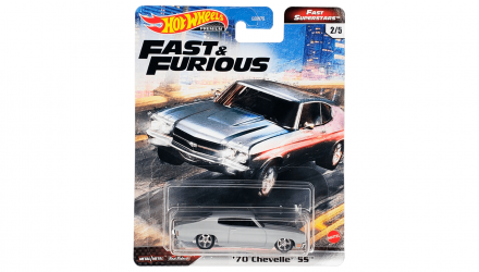 Машинка Premium Hot Wheels '70 Chevelle SS Fast & Furious 1:64 GRL81 Grey - Retromagaz, image 1