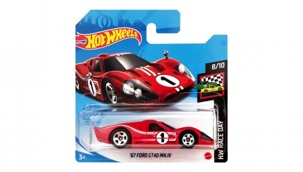 Машинка Базовая Hot Wheels '67 Ford GT-40 MK.IV Race Day 1:64 GRX30 Red - Retromagaz, image 1