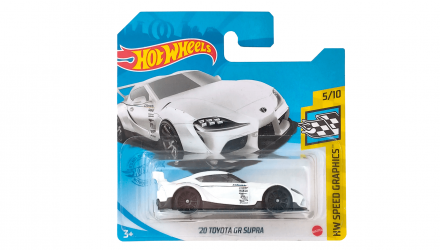 Машинка Базовая Hot Wheels '20 Toyota GR Supra Speed Graphics 1:64 GRX20 White - Retromagaz, image 1