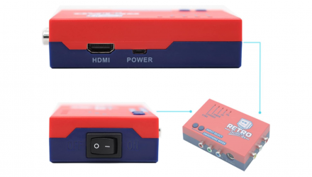 Адаптер Комбінований RetroScaler N64 2X AV to HDMI Converter and Line-Doubler Red Blue Новий - Retromagaz, image 5