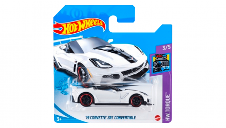 Машинка Базовая Hot Wheels '19 Corvette ZR1 Convertible Torque 1:64 GRY03 White - Retromagaz, image 1