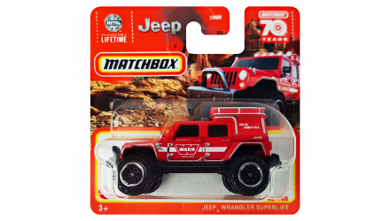 Машинка Большой Город Matchbox Jeep Wrangler Superlift Off-Road 1:64 HLD28 Red - Retromagaz, image 1