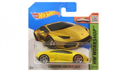 Машинка Базова Hot Wheels Lamborghini Huracan LP 610-4 Workshop 1:64 CFH19 Yellow - Retromagaz, image 1