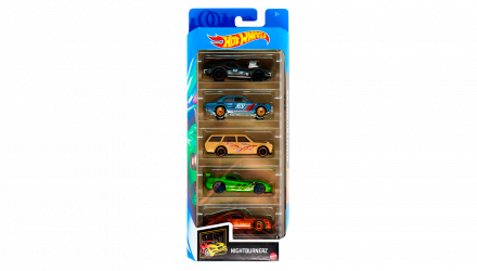 Машинка Базова Hot Wheels 5шт '68 Corvette / Ford Escort RS / Datsun 510 Wagon  / Dodge Viper / Porsche 934 Nightburnerz 1:64 GTN47 Tan - Retromagaz, image 1