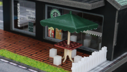 Диорама G-Fans Cafe Starbucks Кофейня с Подсветкой 1:64 - Retromagaz, image 4