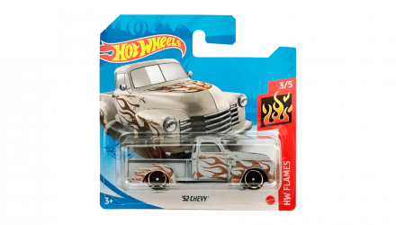 Машинка Базовая Hot Wheels '52 Chevy Flames 1:64 GTB19 Grey - Retromagaz, image 1