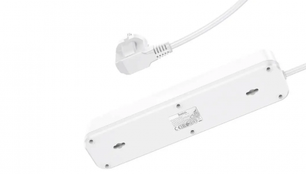 Мережевий фільтр Hoco NS1 Aura 4-bit Extension Cable Socket White 4000 W - Retromagaz, image 2