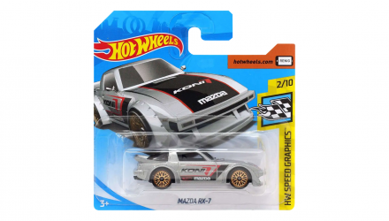 Машинка Базова Hot Wheels Mazda RX-7 Speed Graphics 1:64 FYD25 Metallic Silver - Retromagaz, image 1