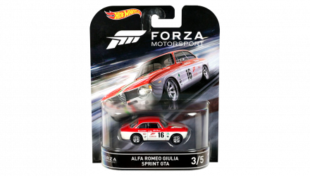 Машинка Premium Hot Wheels Alfa Romeo Giulia Sprint GTA Forza Motorsport 1:64 DJF51 White - Retromagaz, image 1