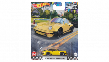 Машинка Premium Hot Wheels Porsche 911 Turbo (930) Boulevard 1:64 GJT68/HKF34 Yellow - Retromagaz, image 1