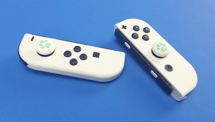 Накладки на Стіки RMC 2шт Cat Paw Nintendo Switch White Green - Retromagaz, image 3