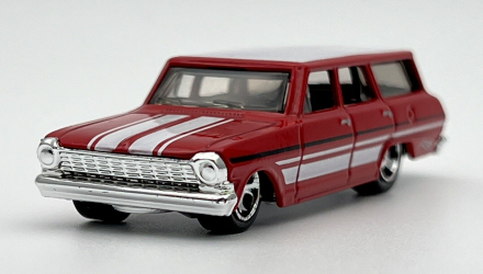 Машинка Базовая Hot Wheels '64 Chevy Nova Wagon Wagons 1:64 HKH70 Red - Retromagaz, image 2