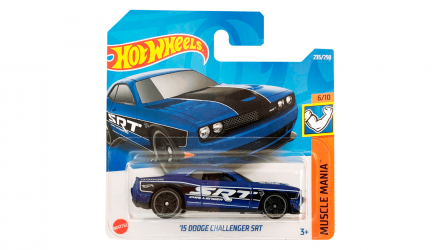 Машинка Базова Hot Wheels '15 Dodge Challenger SRT Muscle Mania 1:64 HCW30 Blue - Retromagaz, image 1