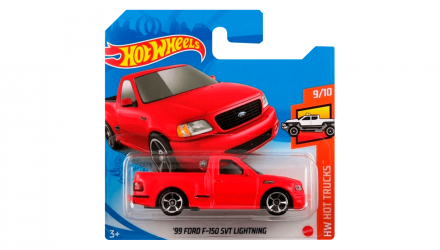 Машинка Базовая Hot Wheels '99 Ford F-150 SVT Lightning Fast & Furious Hot Trucks 1:64 GRY97 Red - Retromagaz, image 1